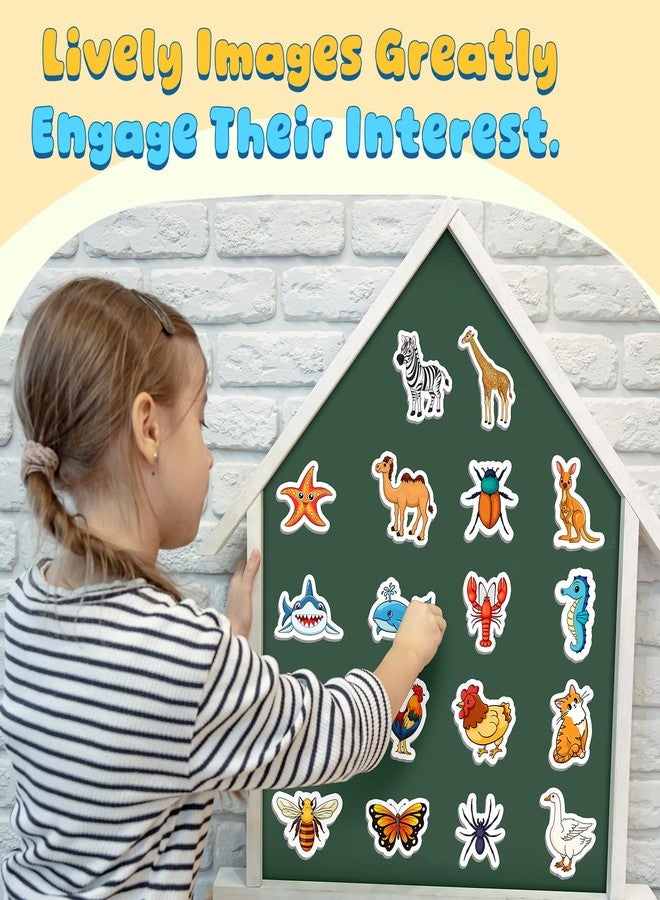 PraxiKidy Magnetic Animals,50 PCS Fridge Magnets for Toddlers,Farm Animals Wild Zoo Sea Ocean Animals Refrigerator Magnets for Kids,Educational Learning Magnetic Toys for Whiteboard Preschool Baby - Image 5